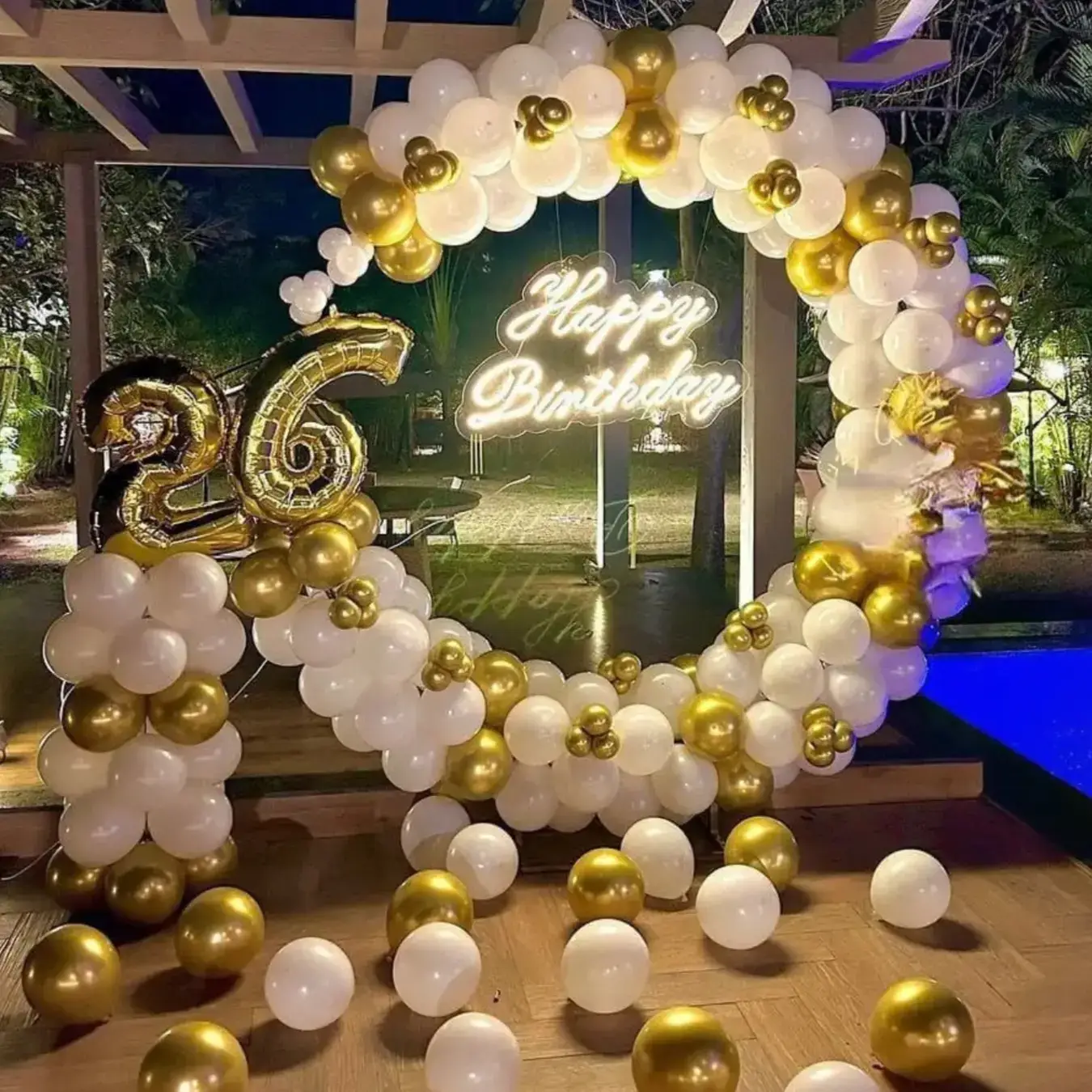 Golden Glow Birthday Ring Decoration
