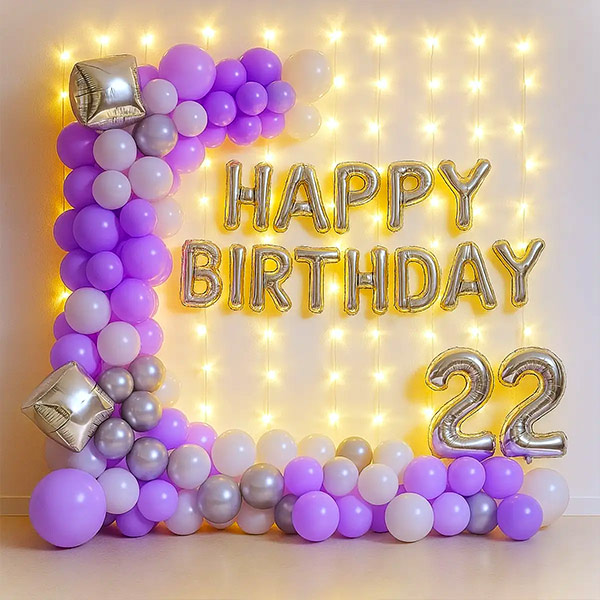 Lavender Balloon Decoration