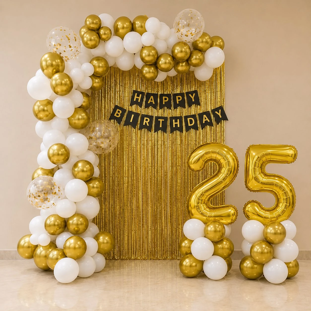 25th Birthday Balloon Arch Decoration