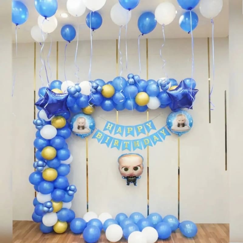 Simple Boss Baby Birthday Theme Decor
