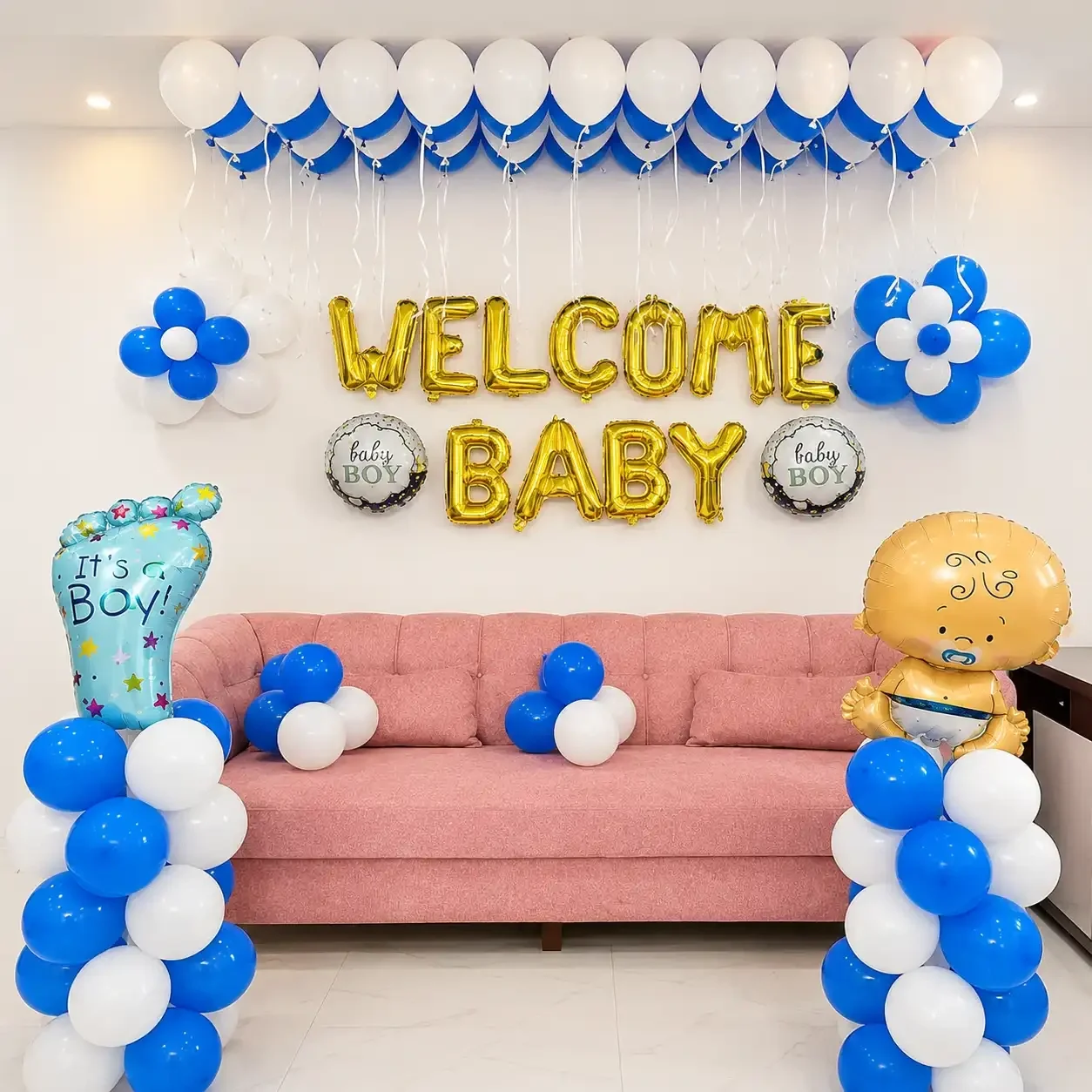 Welcome Baby Boy Room Decoration Setup