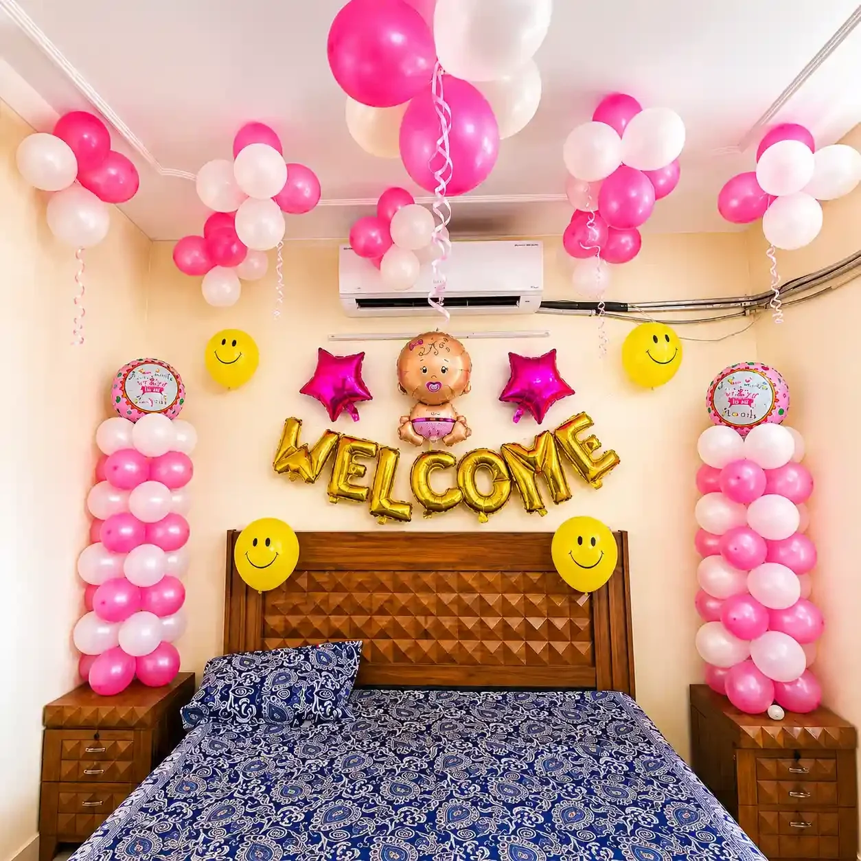 Simple Welcome Baby Girl Decoration
